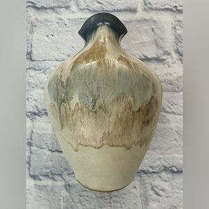 Hoffman Pottery Handmade Vase with Earthtones